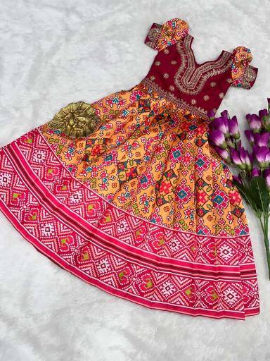 NEW LAUNCIN GOWN silk Surat kids wear exporters